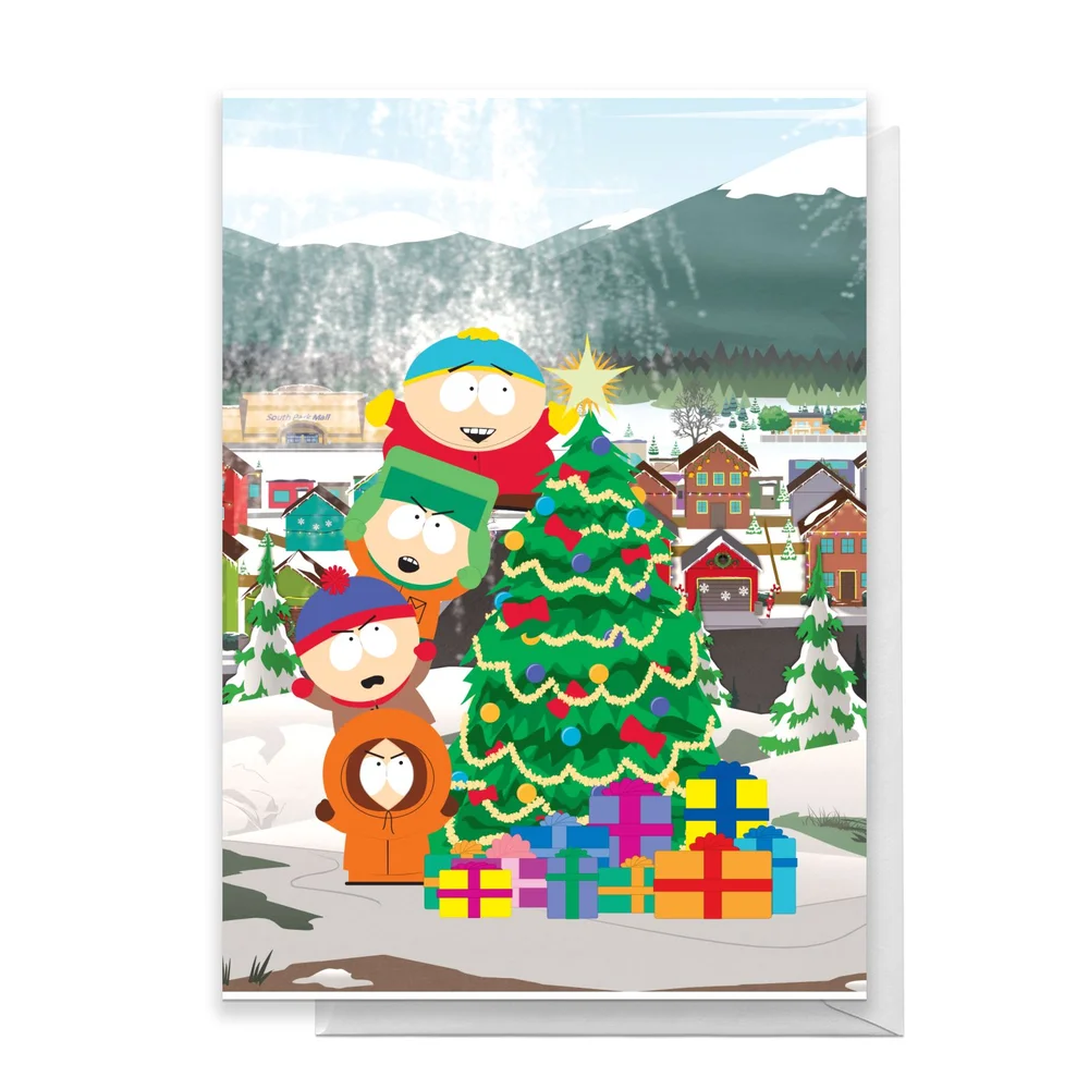 South Park Gang Christmas Tree Greetings Card - Standard Card Bild 1