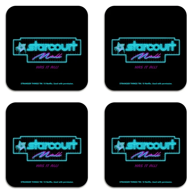 Stranger Things Starcourt Mall Coaster Set