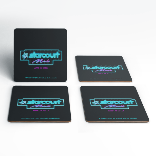 Stranger Things Starcourt Mall Coaster Set