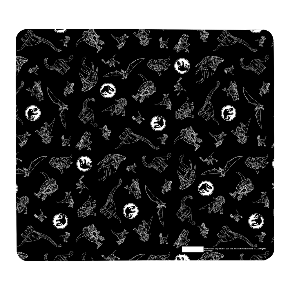Jurassic Park Outline Dinosaurs Gaming Mouse Mat - Klein Bild 1