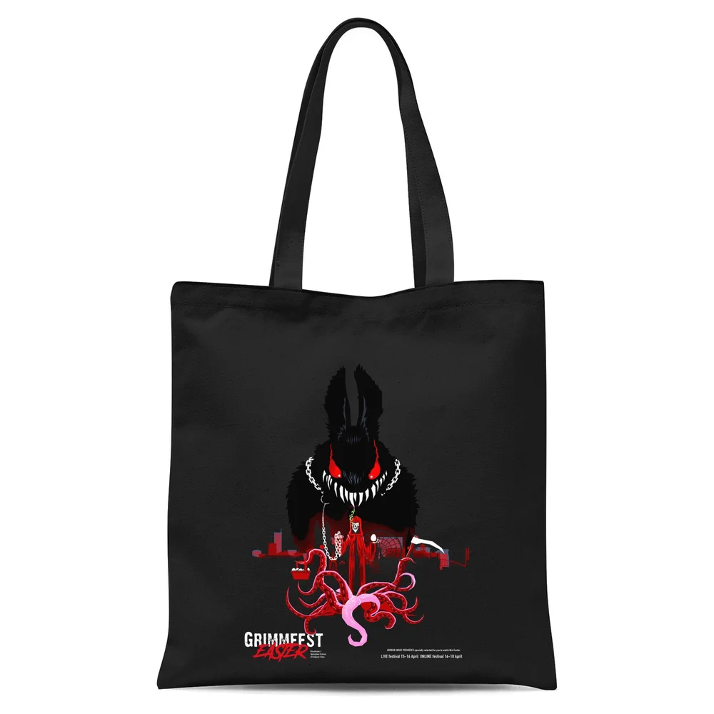 Grimmfest 2022 Grimmfest Easter Bunny Tote Bag - Black Bild 1
