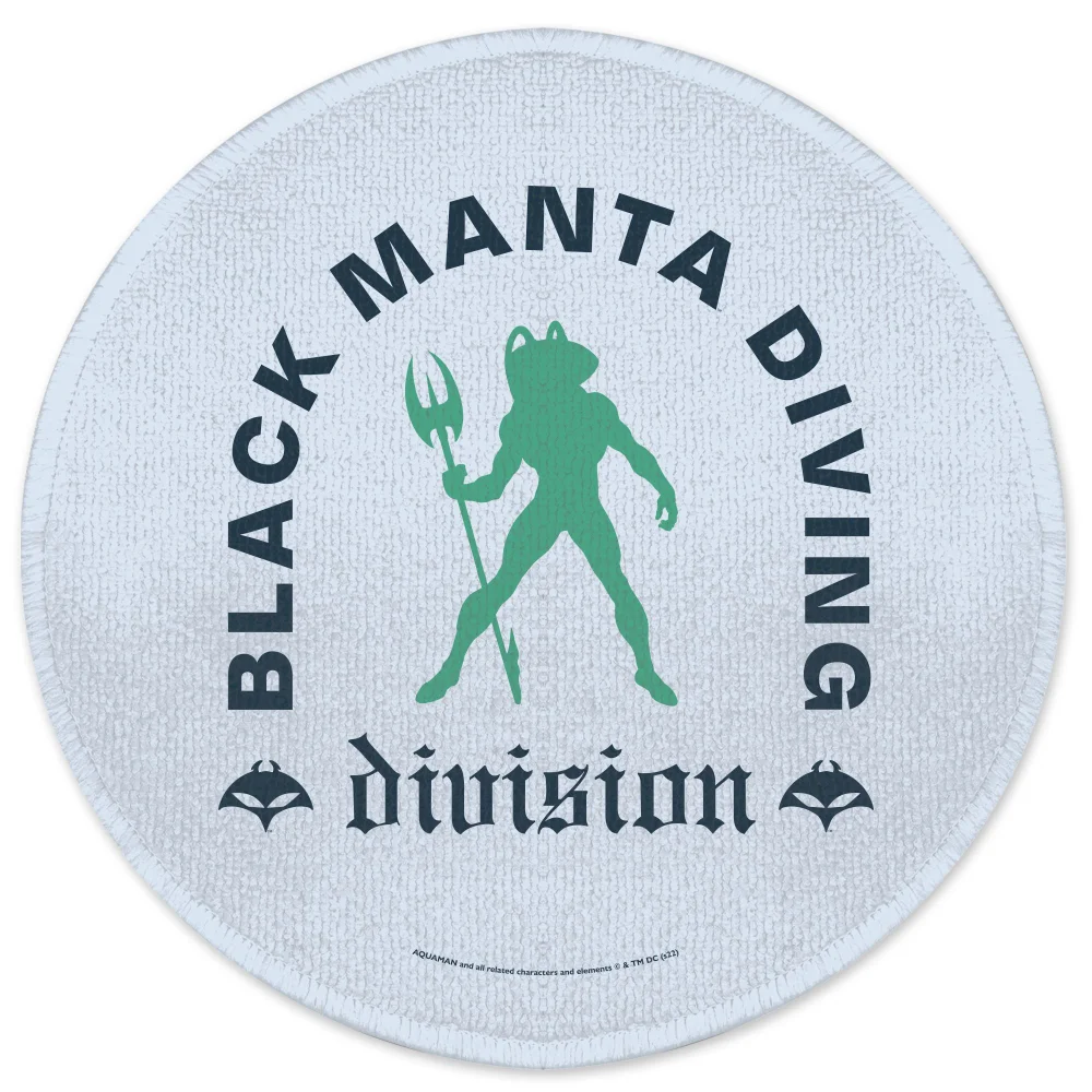 Aquaman Core Black Manta Diving Divsion Round Bath Mat Bild 1