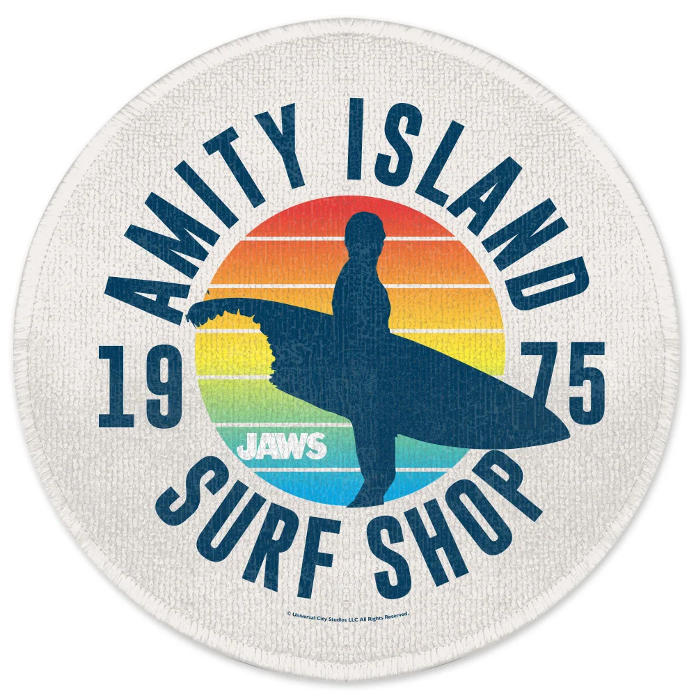 Jaws Amity Island Surf Shop Round Bath Mat Bild 1