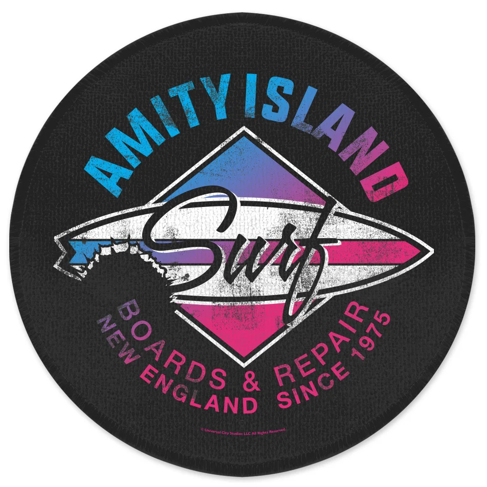 Jaws Amity Island Surf Round Bath Mat Bild 1