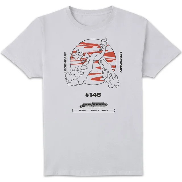 Pokémon Moltres Legendary Unisex T-Shirt - Weiß