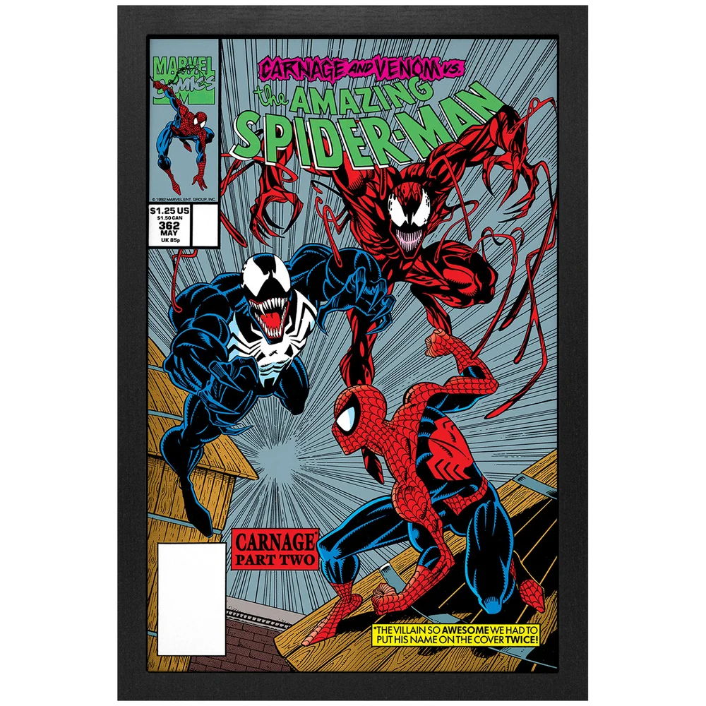 Marvel Spider-Man Venom Carnage Comic Cover Framed Art Print Bild 1