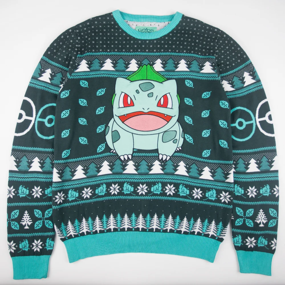 Pokémon Bulbasaur Knitted Christmas Jumper - XS Bild 1