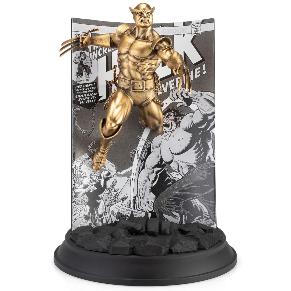 Royal Selangor Limited Edition Marvel Wolverine The Incredible Hulk #81 Gilt Figurine (200 Pieces Worldwide) Bild 1
