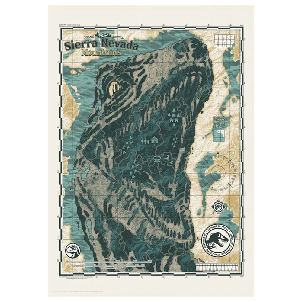 Fanattik Jurassic World - Sierra Nevada Mountains - Limited Edition Art Print Bild 1