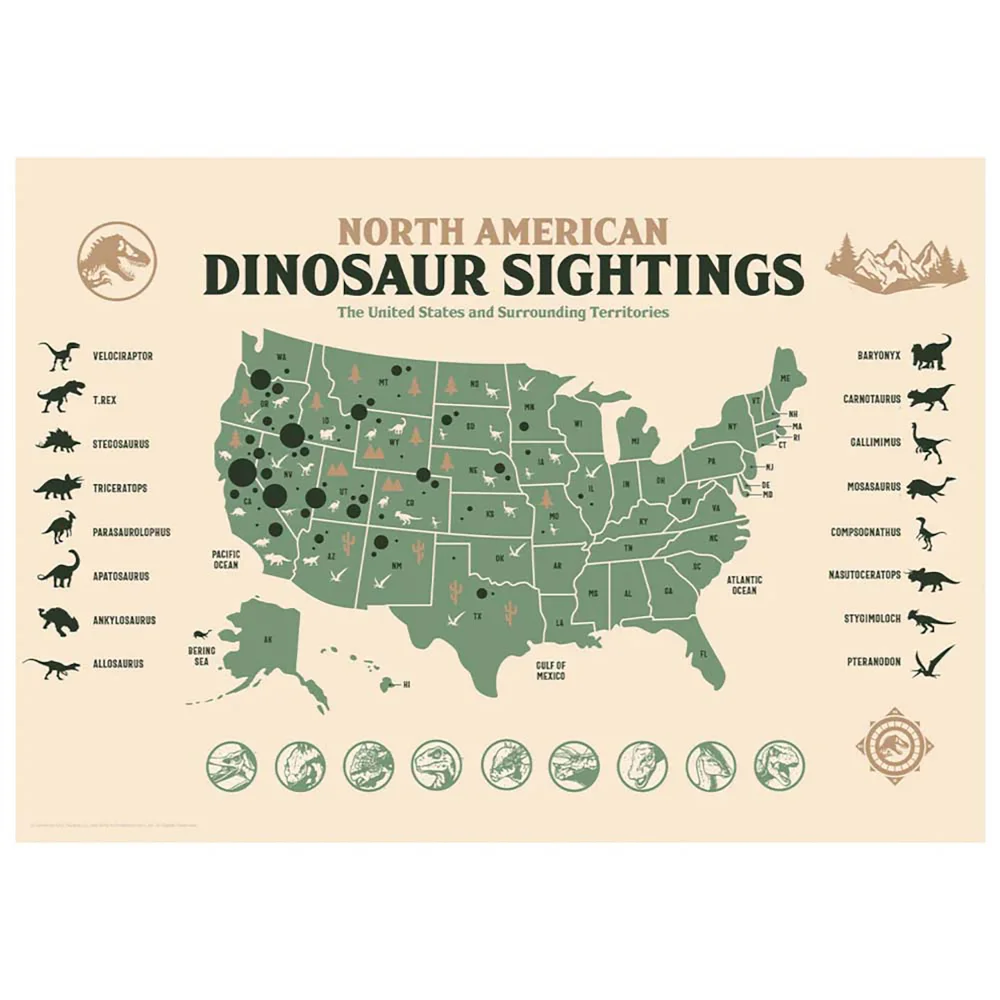 Fanattik Jurassic World - Dinosaur Sightings - Limited Edition Art Print Bild 1