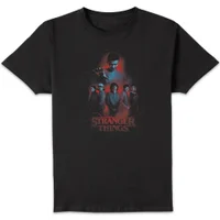 Stranger Things Characters Composition Unisex T-Shirt - Black