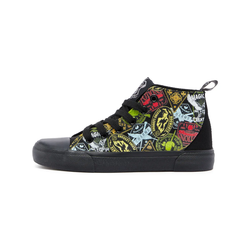 Akedo x Harry Potter Badges Kids' High Top - All Black - UK Kids 10 / EU28 Bild 1