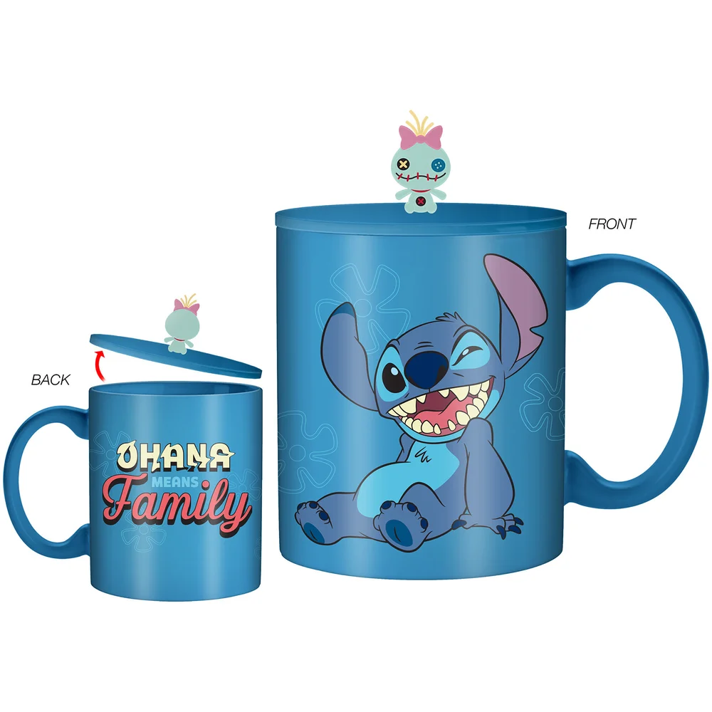 Disney Lilo and Stitch Wink Ceramic Mug with Sculpted Lid Bild 1