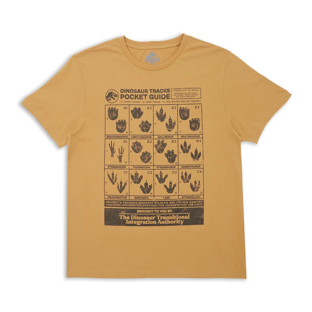 Jurassic World Dino Tracks Pocket Guide Men's T-Shirt - Tan - S Bild 1