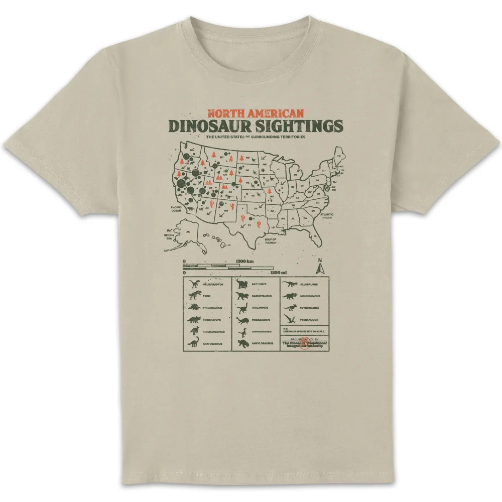 Jurassic World Dinosaur Sightings Men's T-Shirt - Cream - L Bild 1