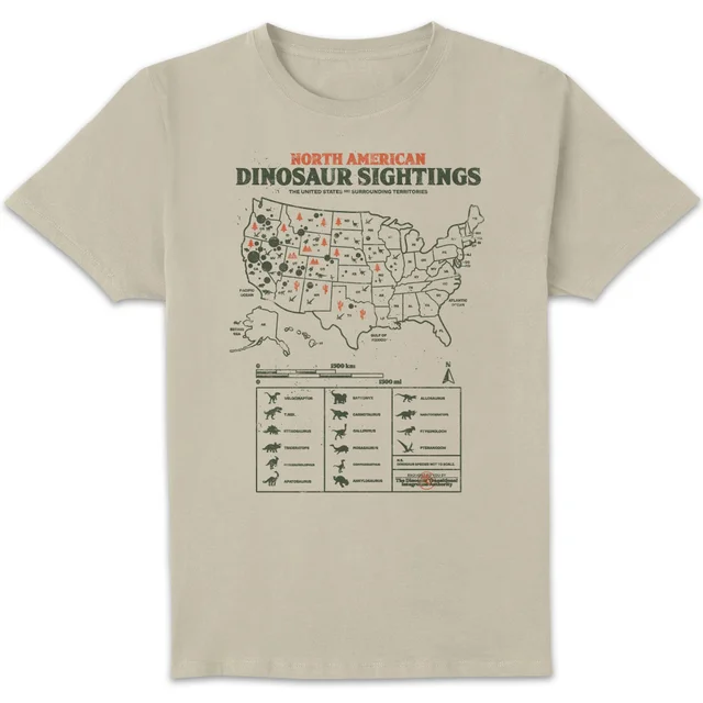 Jurassic World Dinosaur Sightings Men's T-Shirt - Cream
