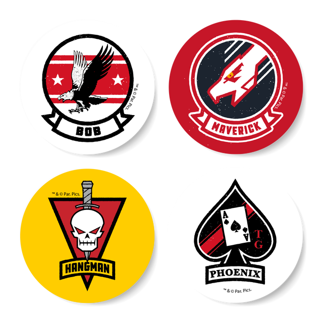 Top Gun Maverick Call Outs Round Coaster Set