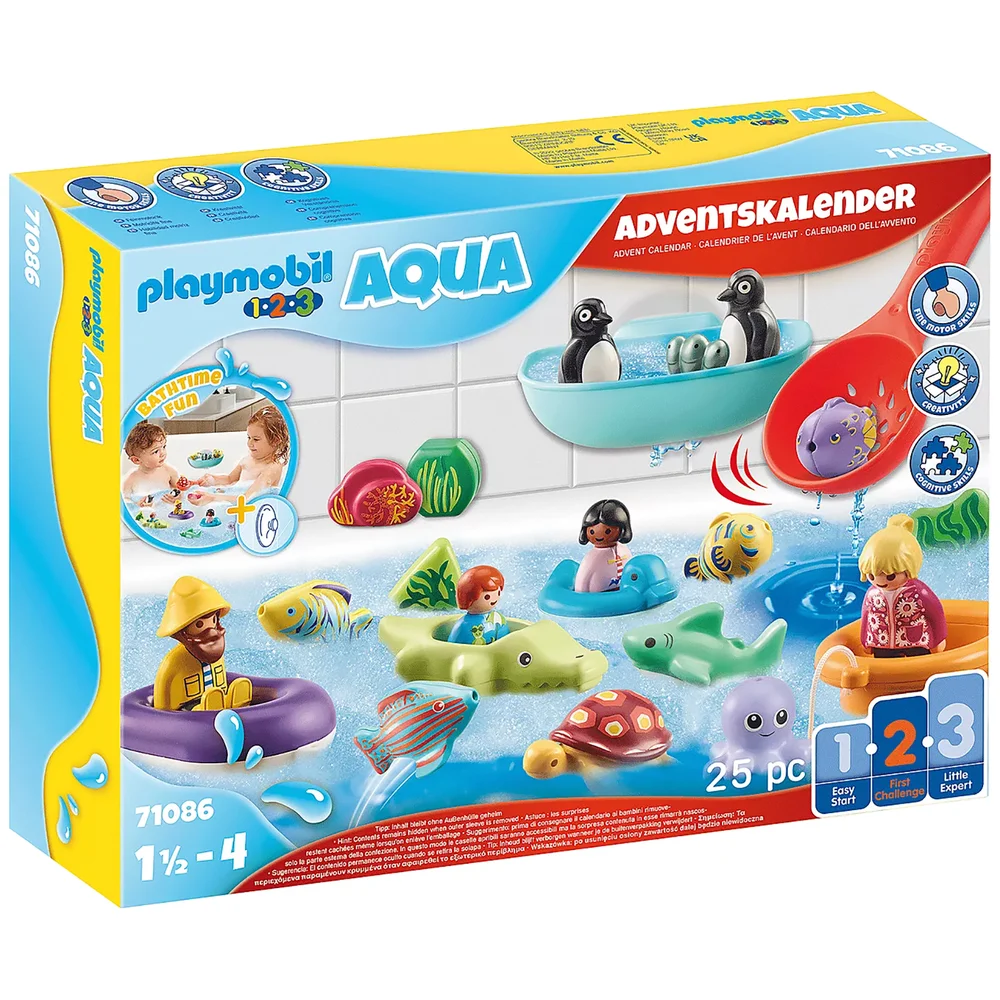 Playmobil 1.2.3 AQUA Bath Time Fun Advent Calendar (71086) Bild 1