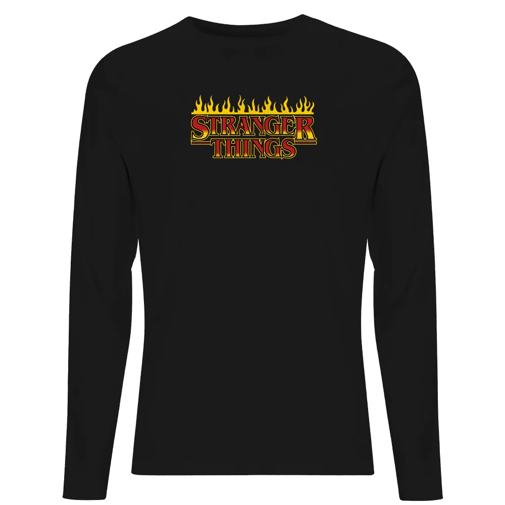 Stranger Things Flames Logo Unisex Long Sleeve T-Shirt - Black - S Bild 1