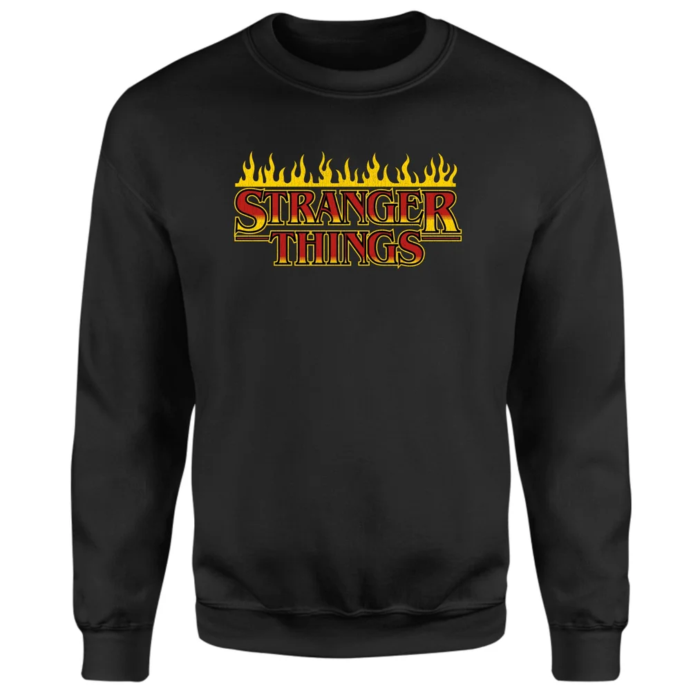 Stranger Things Flames Logo Sweatshirt - Black - S Bild 1