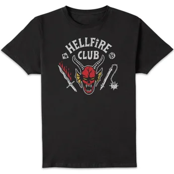 Stranger Things Hellfire Club Vintage Unisex T-Shirt - Black