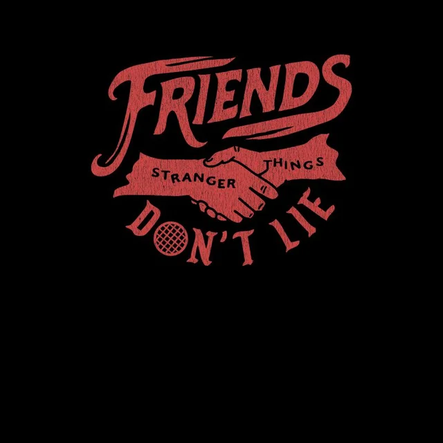 Stranger Things Friends Don't Lie Unisex T-Shirt - Black