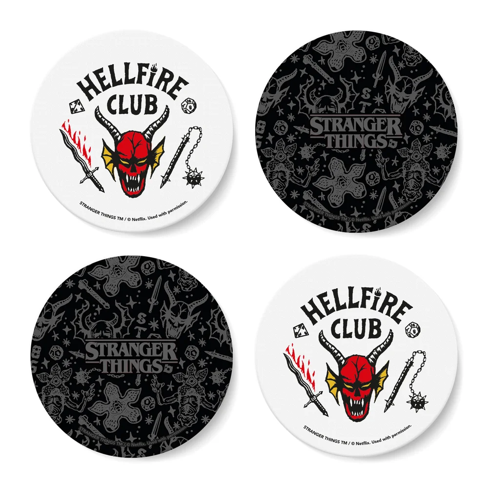 Stranger Things Hellfire Club Round Coaster Set Bild 1