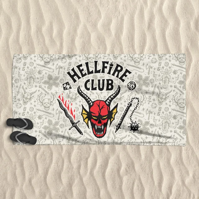 Stranger Things Hellfire Club Beach Towel