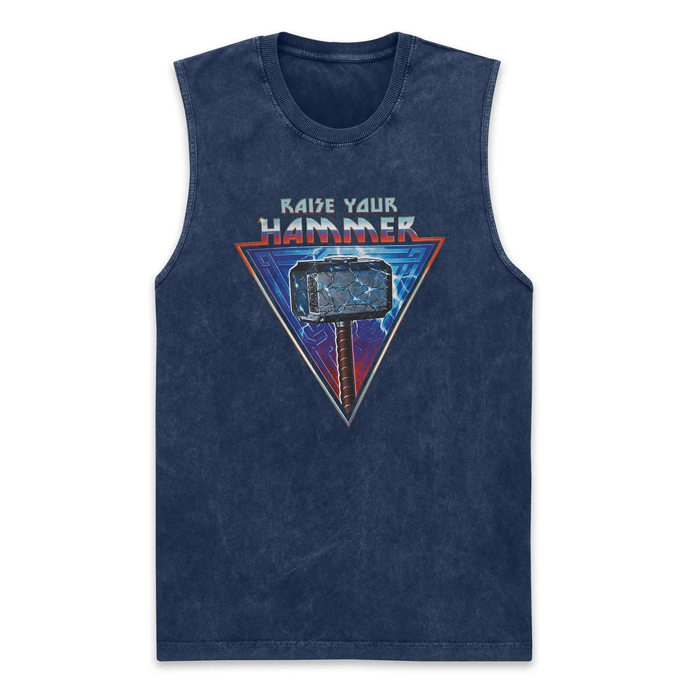 Marvel Thor - Love and Thunder Raise Your Hammer Unisex Weste - Navy Acid Wash - M Bild 1