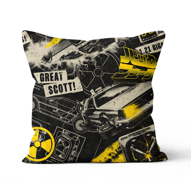 Back To The Future 1.21 Gigawatts Square Cushion