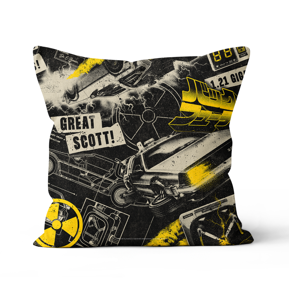 Back To The Future 1.21 Gigawatts Square Cushion - 40x40cm - Soft Touch Bild 1