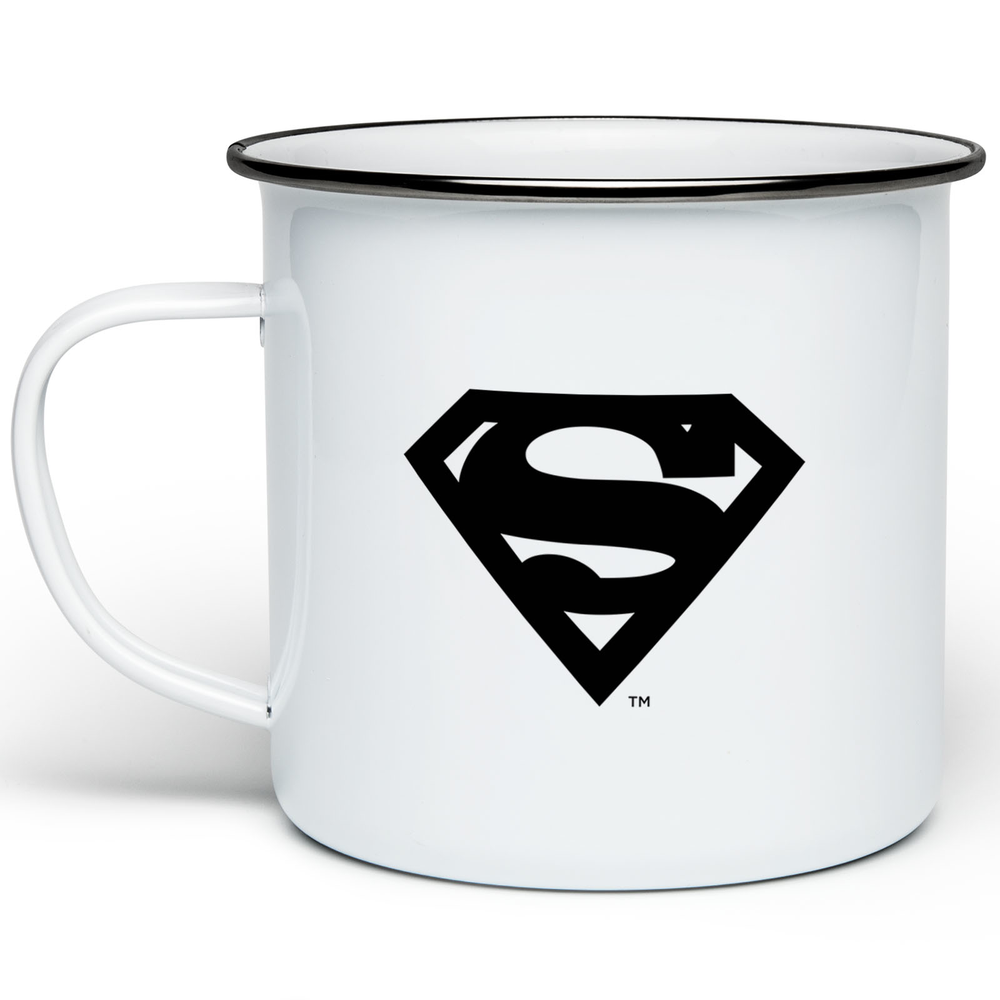 Superman Logo Enamel Mug - White Bild 1