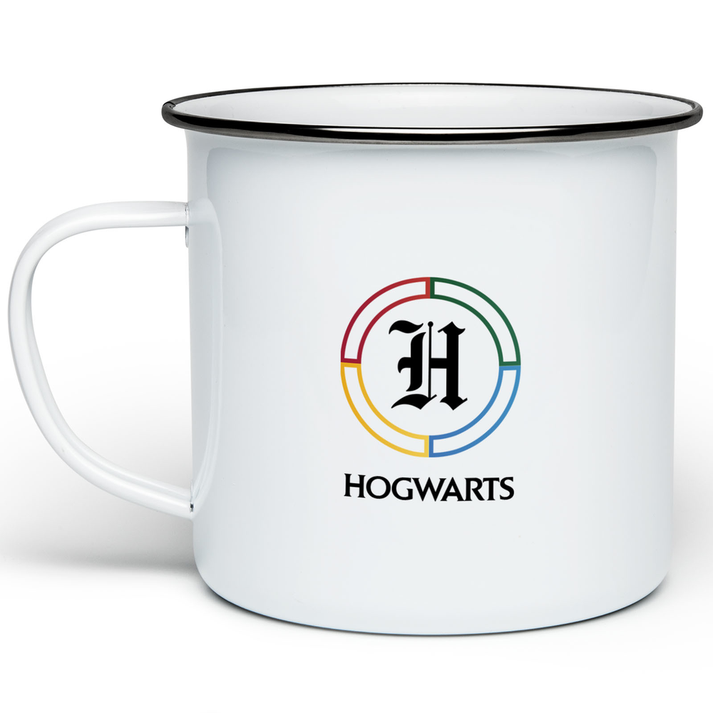 Harry Potter Hogwarts Crest Enamel Mug - White Bild 1