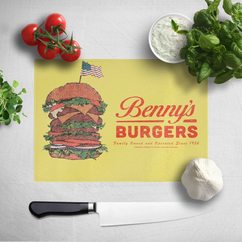 Stranger Things Benny's Burgers Chopping Board Bild 1