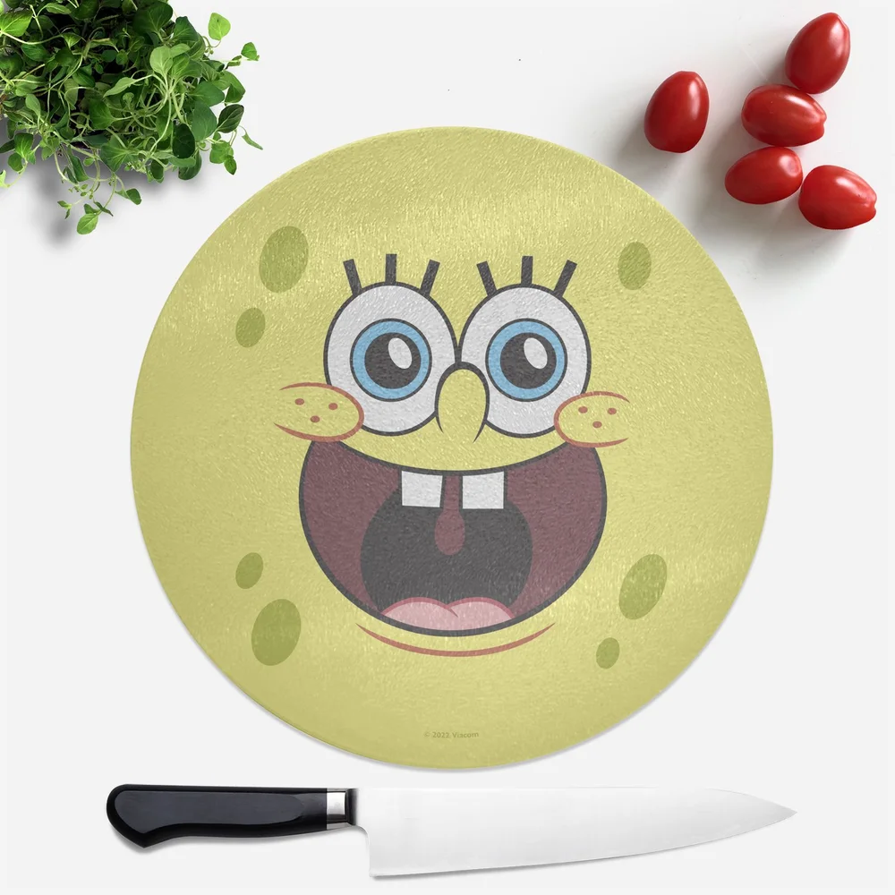 Spongebob Squarepants Face Round Chopping Board Bild 1