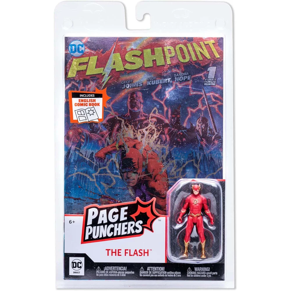 McFarlane DC Direct The Flash 3 Inch Action Figure with Flashpoint Comic Metallic Cover SDCC Variant Bild 1