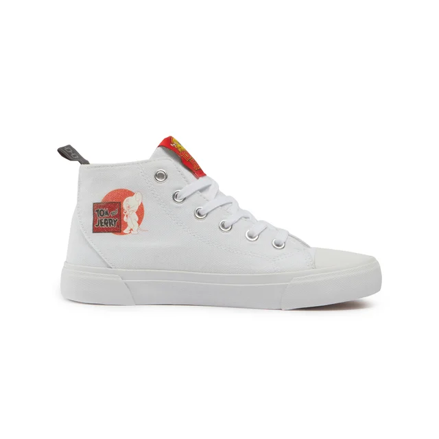 Akedo x Tom & Jerry Drawing Board Kids' High Top - White