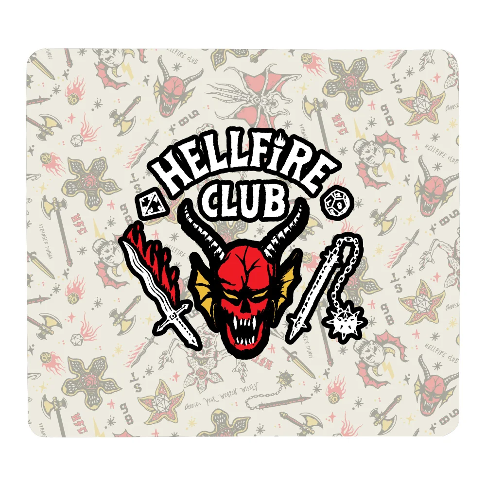 Stranger Things Hellfire Club Icons Gaming Mouse Mat - Klein Bild 1