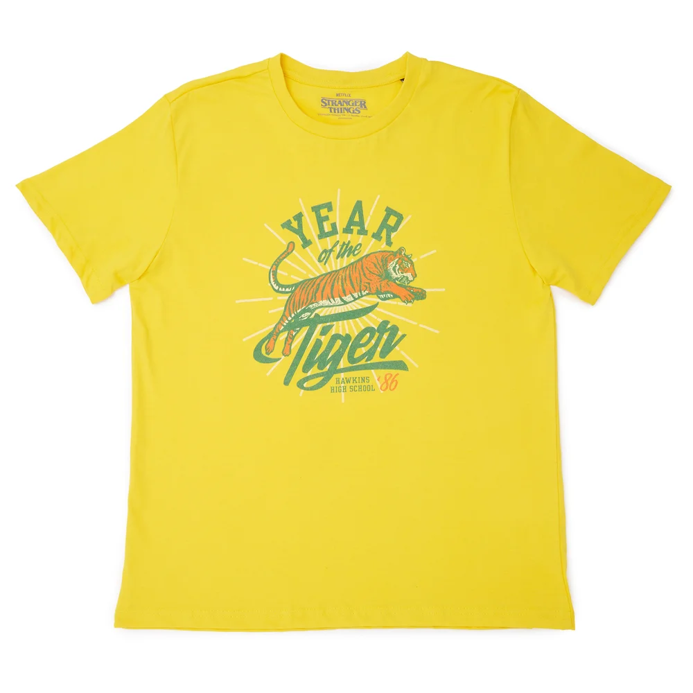 Stranger Things Year Of The Tiger T-Shirt - Yellow - S Bild 1