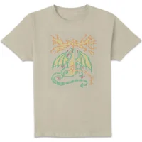 Stranger Things Scantron Dragon T-Shirt - Cream - undefined undefined