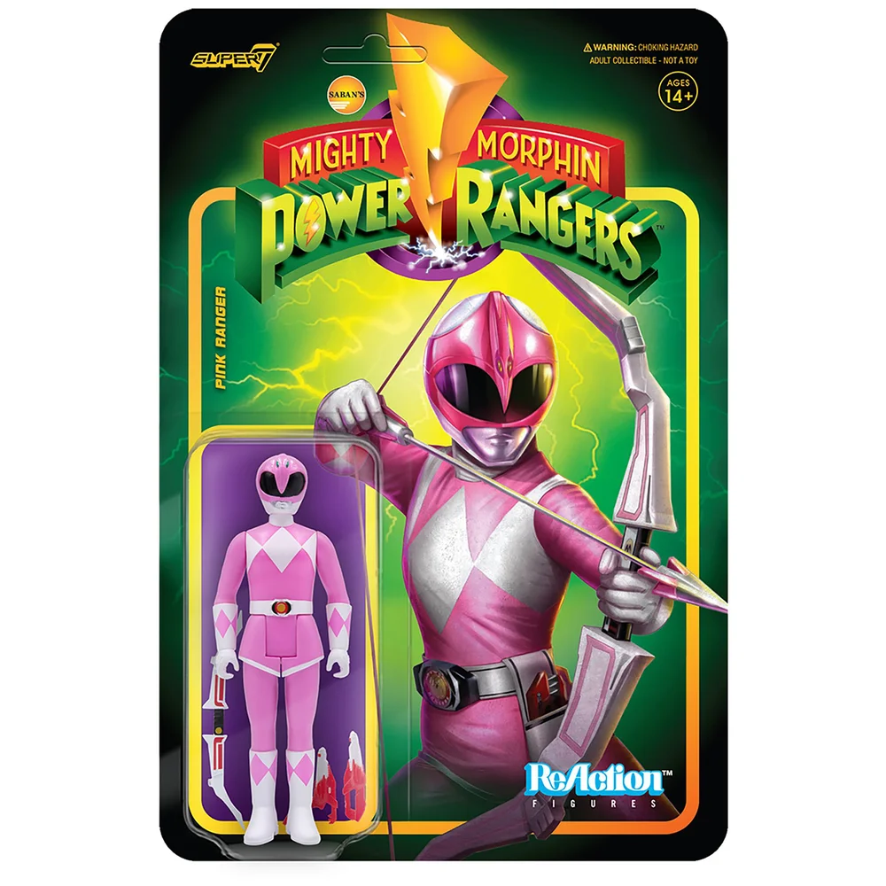Super7 Mighty Morphin' Power Rangers Reaction Figure - Pink Ranger Bild 1