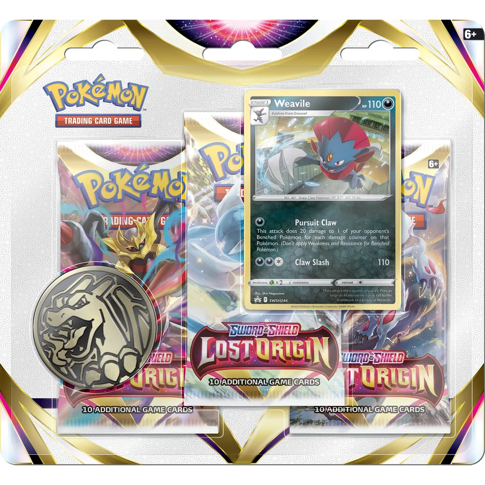 Pokémon TCG Sword & Shield 11 Lost Origin 3-Pack Booster Bild 1