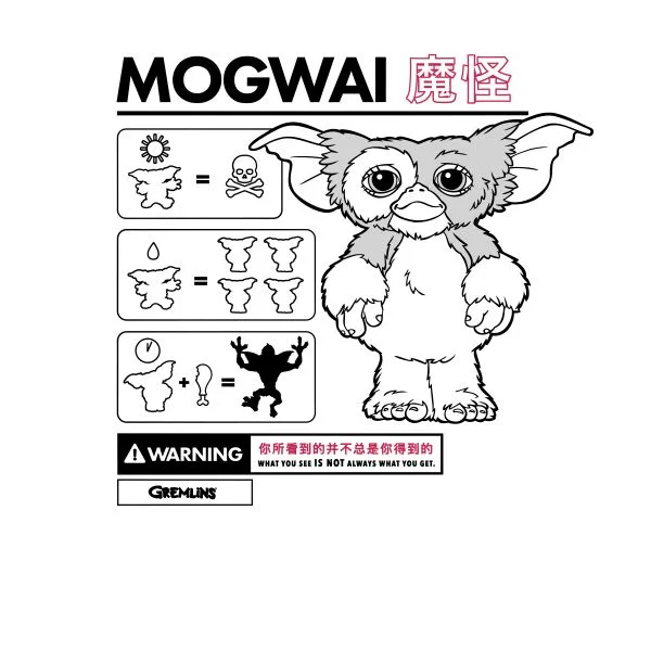 Gremlins Mogwai Instructional Women's T-Shirt - White