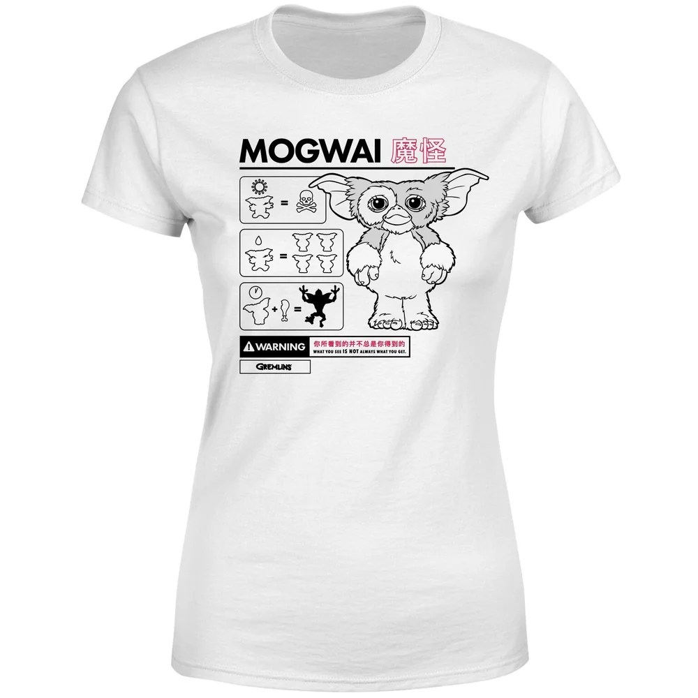 Gremlins Mogwai Instructional Women's T-Shirt - White - XS Bild 1