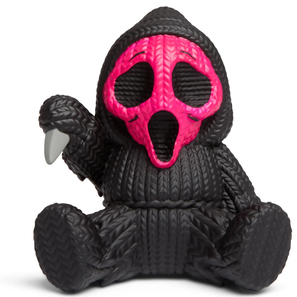 Handmade by Robotos Horror Scream Ghost Face Fluorescent Pink Variant Vinyl Figure Knit Series 081 Bild 1