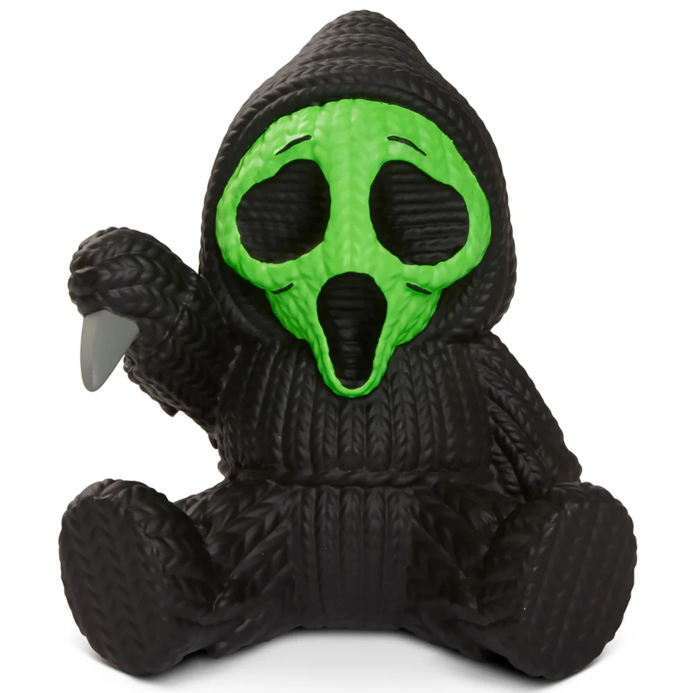 Handmade by Robotos Horror Scream Ghost Face Fluorescent Green Variant Vinyl Figure Knit Series 018 Bild 1
