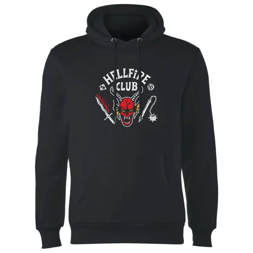 Stranger Things Hellfire Club Vintage Hoodie - Black - S Bild 1