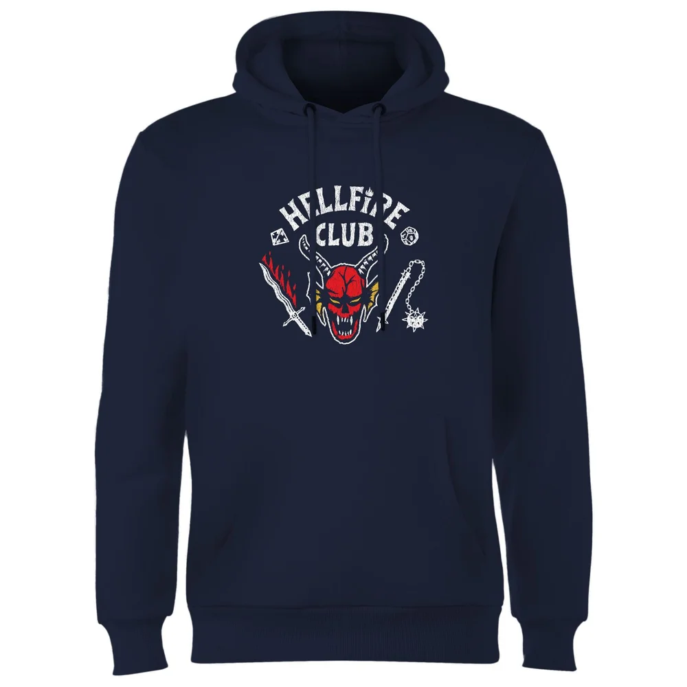 Stranger Things Hellfire Club Vintage Hoodie - Navy - S Bild 1