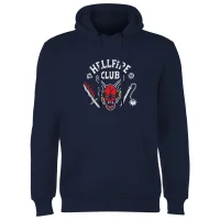 Stranger Things Hellfire Club Vintage Hoodie - Navy - undefined undefined