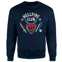 Stranger Things Hellfire Club Vintage Sweatshirt - Navy